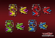 TR-M17-MA23    Sanwa M17/M17S  Metallic/Optical White Pattern Wrap ( Type A23 ) 4 Colors