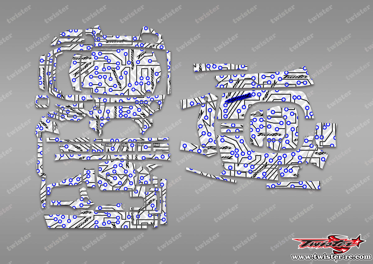 TR-M17-MT4 Sanwa M17/M17S Optical White Pattern Radio Wrap ( Type MT4 ...