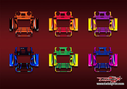 TR-M8D-MA1    ToolkitRC M8D Metallic/Optical White Pattern Wrap ( Type A1 ) 6 Colors