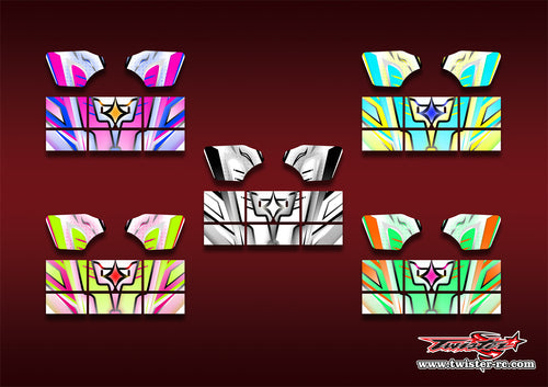 TR-M8W-MA21     Mugen MBX8 Wing Metallic/Optical White Pattern Wrap ( Type A21 ) 5 Colors