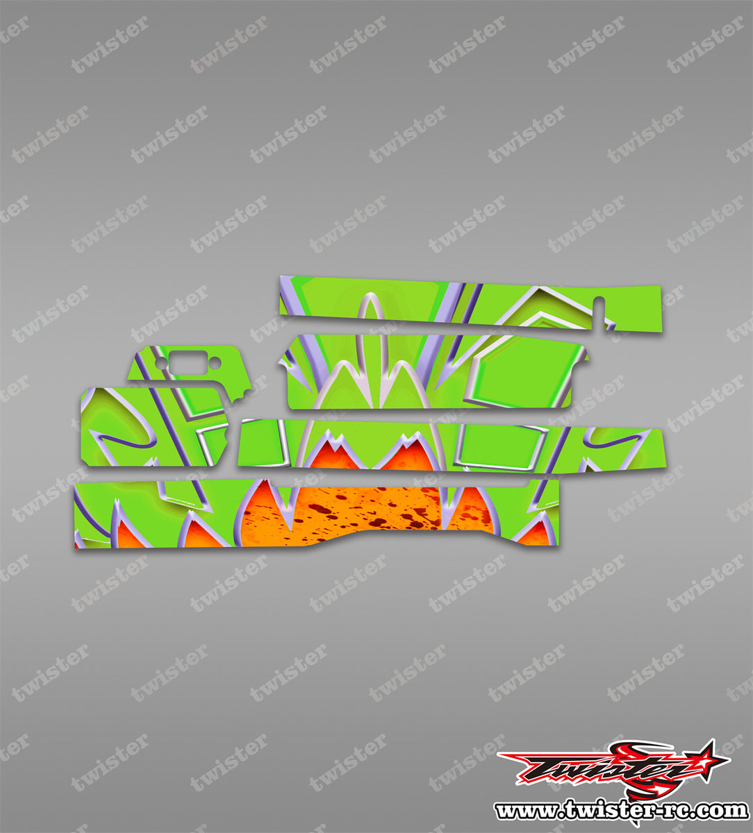 TR-MBX8R-MA18 Mugen MBX8R Radio Box Metallic/Optical White Pattern Wra ...