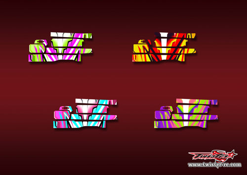 TR-MBX8R-MA22    Mugen MBX8R Radio Box Metallic/Optical White Pattern Wrap ( Type A22 ) 4 Colors