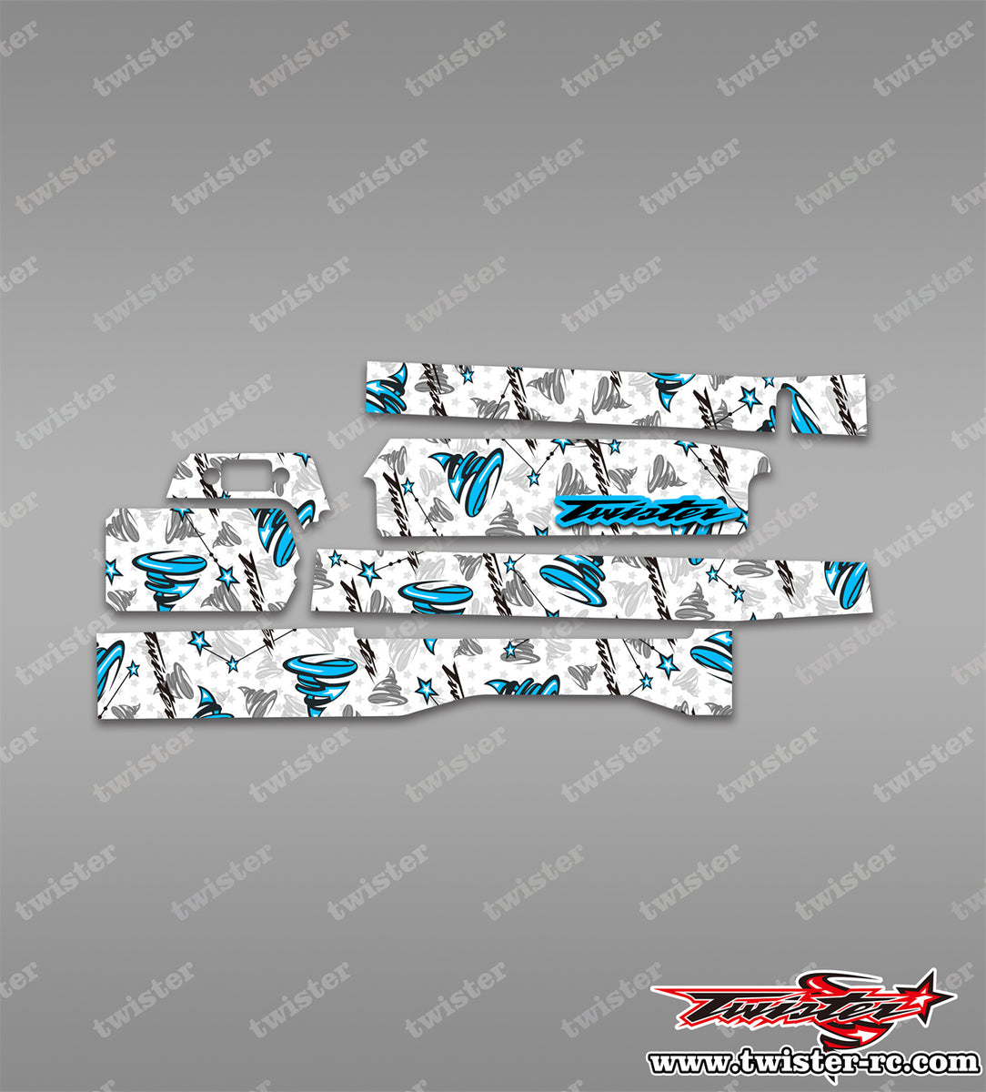 TR-MBX8R-MT2 Mugen MBX8R Radio Box Optical White Pattern Wrap ( Type M ...