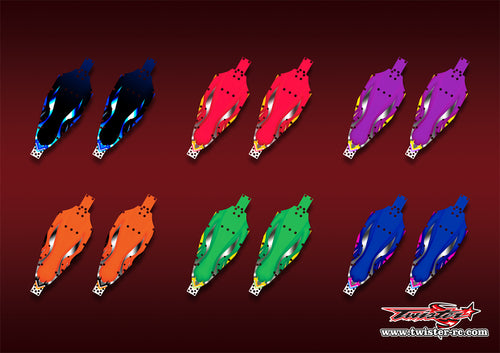 TR-MSB1CP-MA1    Mugen MSB1 Chassis Protector Metallic/Optical White Pattern Wrap 2pcs. ( Type A1 )6 colors