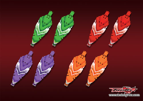 TR-MSB1CP-MA5   Mugen MSB1 Chassis Protector Metallic/Optical White Pattern Wrap 2pcs.( Type A5 ) 4 Colors