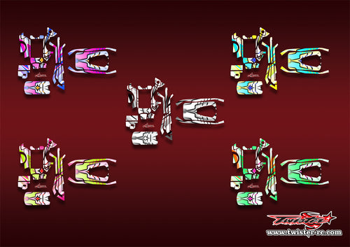 TR-MT4-MA21   Sanwa MT-4 Metallic/Optical White Pattern Wrap ( Type A21 ) 5 Colors