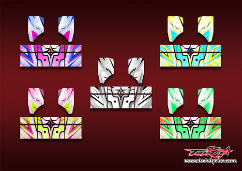 TR-NBW-MA21     Tekno NB48 2.0 Wing Metallic/Optical White Pattern Wrap ( Type A21 ) 5 Colors