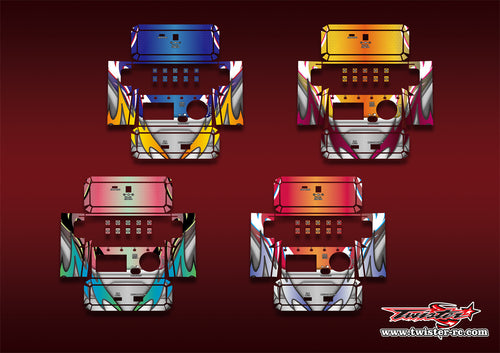 TR-NC2500PRO-MA14   SKYRC NC2500 PRO Metallic/Optical White Pattern Wrap ( Type A14 ) 4 Colors