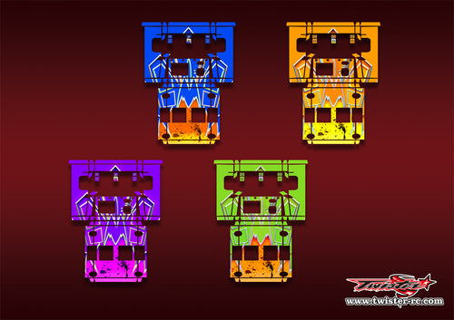 TR-NC3000PRO-MA18    SKYRC NC3000 Pro/HITEC X4 Advanced EX Pro Metallic/Optical White Pattern Wrap ( Type A18 ) 4 Colors