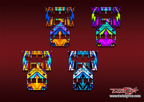 TR-NC3000PRO-MA19   SKYRC NC3000 Pro/HITEC X4 Advanced EX Pro Metallic/Optical White Pattern Wrap ( Type A19 ) 4 Colors