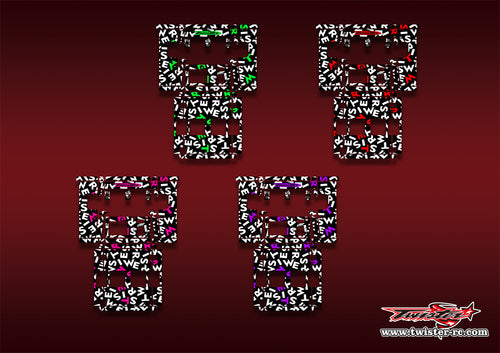 TR-NC3000PRO-MT1    SKYRC NC3000 Pro/HITEC X4 Advanced EX Pro Optical white Pattern Wrap ( Type MT1 ) 4 Colors