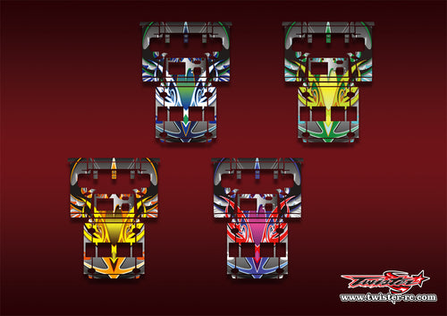 TR-NC3000PRO-MA12   SKYRC NC3000 Pro/HITEC X4 Advanced EX Pro Metallic/Optical White Pattern Wrap ( Type A12 ) 4 Colors