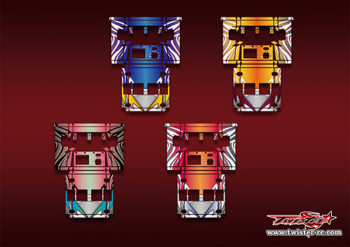 TR-NC3000PRO-MA14  SKYRC NC3000 Pro/HITEC X4 Advanced EX Pro Metallic/Optical White Pattern Wrap ( Type A14 ) 4 Colors