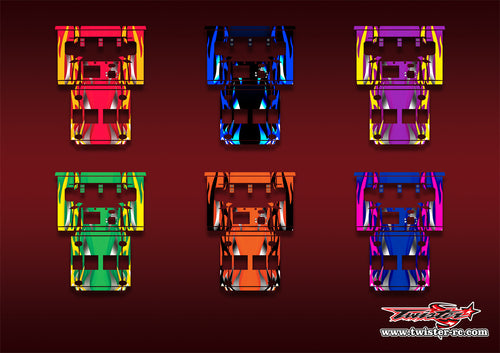 TR-NC3000PRO-MA1   SKYRC NC3000 Pro/HITEC X4 Advanced EX Pro Metallic/Optical White Pattern Wrap ( Type A1 ) 6 Colors