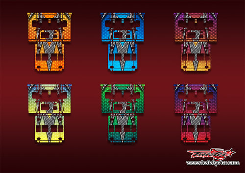 TR-NC3000PRO-MA3   SKYRC NC3000 Pro/HITEC X4 Advanced EX Pro  Metallic/Optical White Pattern Wrap ( Type A3 ) 6 Colors