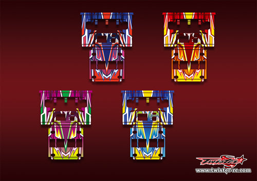 TR-NC3000PRO-MA4    SKYRC NC3000 Pro/HITEC X4 Advanced EX Pro Metallic/Optical White Pattern Wrap ( Type A4 ) 4 colors