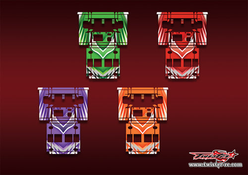 TR-NC3000PRO-MA5   SKYRC NC3000 Pro/HITEC X4 Advanced EX Pro Metallic/Optical White Pattern Wrap ( Type A5 ) 4 Colors