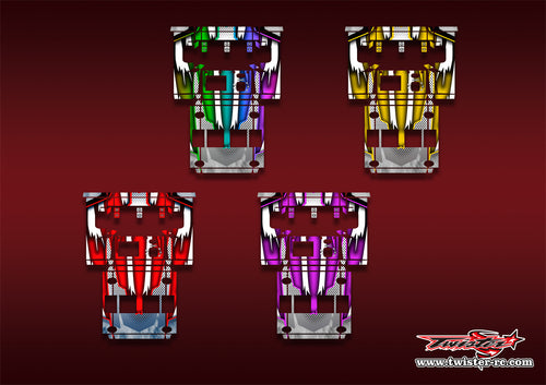 TR-NC3000PRO-MA8   SKYRC NC3000 Pro/HITEC X4 Advanced EX Pro Metallic/Optical White Pattern Wrap ( Type A8 ) 4 colors