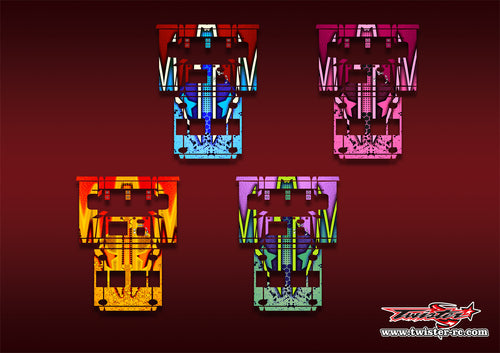 TR-NC3000PRO-MA9   SKYRC NC3000 Pro/HITEC X4 Advanced EX Pro Metallic/Optical White Pattern Wrap ( Type A9 ) 4 colors