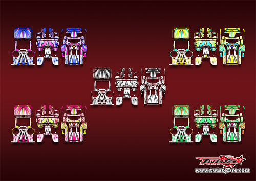 TR-PL18-MA21    Flysky PL18 Metallic/Optical White Pattern Wrap ( Type A21 ) 5 Colors