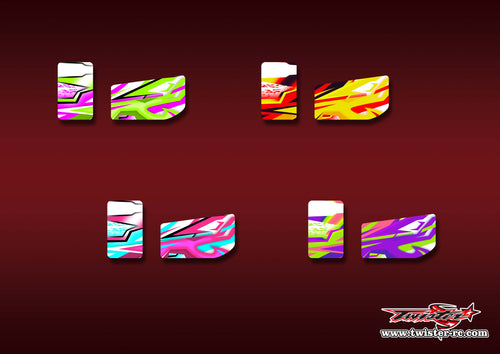 TR-RBMP9-MA22    Kyosho MP9 /MP10 Radio Box Metallic/Optical White Pattern Wrap ( Type A22 ) 4 Colors