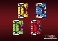 TR-RC8B4W-MA23    Team Associated RC8 B4 Wing Metallic/Optical White Pattern Wrap ( Type A23 ) 4 Colors