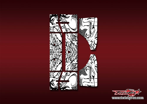 TR-RC8B4W-MT7   Team Associated RC8 B4 Wing Pattern Wrap ( Type MT7 )