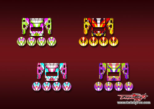 TR-RSTWPRO-MA22    SKYRC RSTW PRO Tire Warmer Metallic/Optical White Pattern Wrap ( Type A22 ) 4 Colors