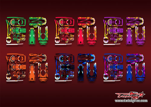 TR-T10PX-MA1 Futaba T10PX Metallic/Optical White Pattern Radio Wrap ( Type A1 )6 color