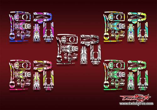 TR-T10PX-MA21    Futaba T10PX Metallic/Optical White Pattern Wrap ( Type A21 ) 5 Colors