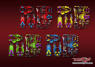 TR-T10PX-MA23    Futaba T10PX Metallic/Optical White Pattern Wrap ( Type A23 ) 4 Colors