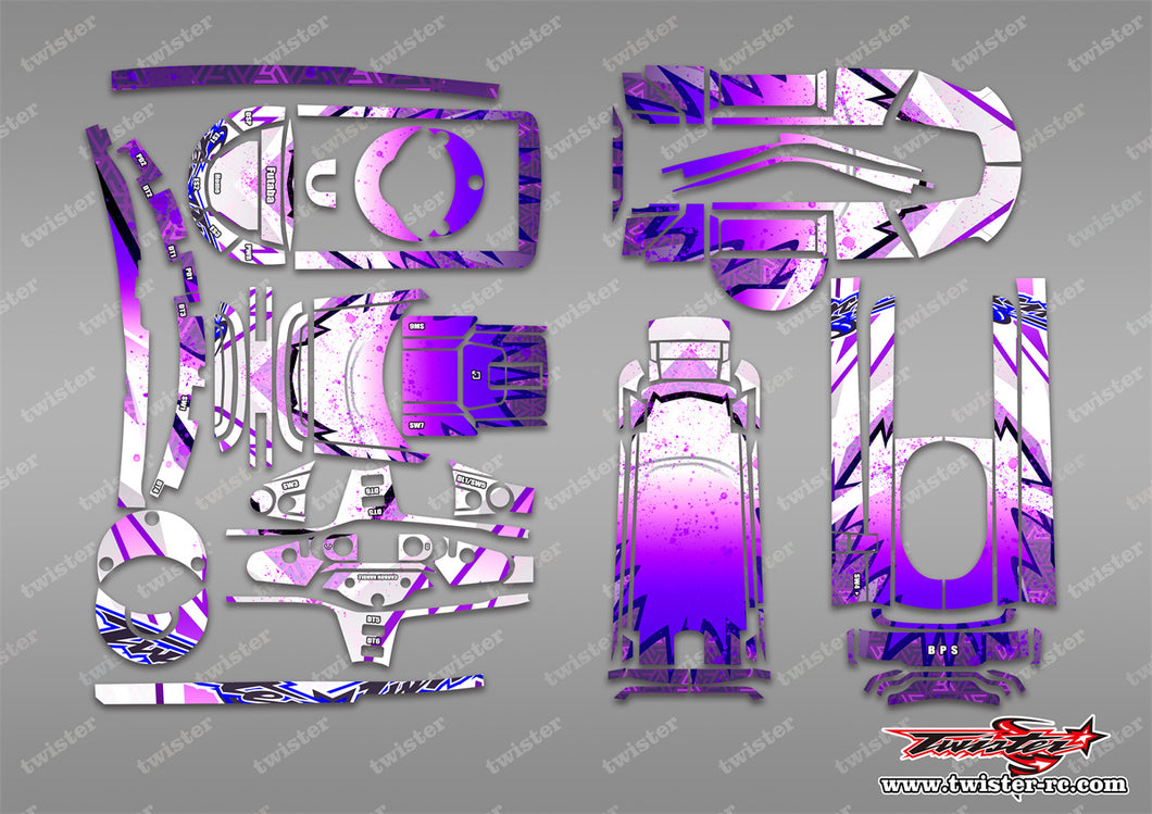TR-T10PX-MA6 Futaba T10PX Metallic/Optical White Pattern Radio Wrap ( Type A6 )4 Colors