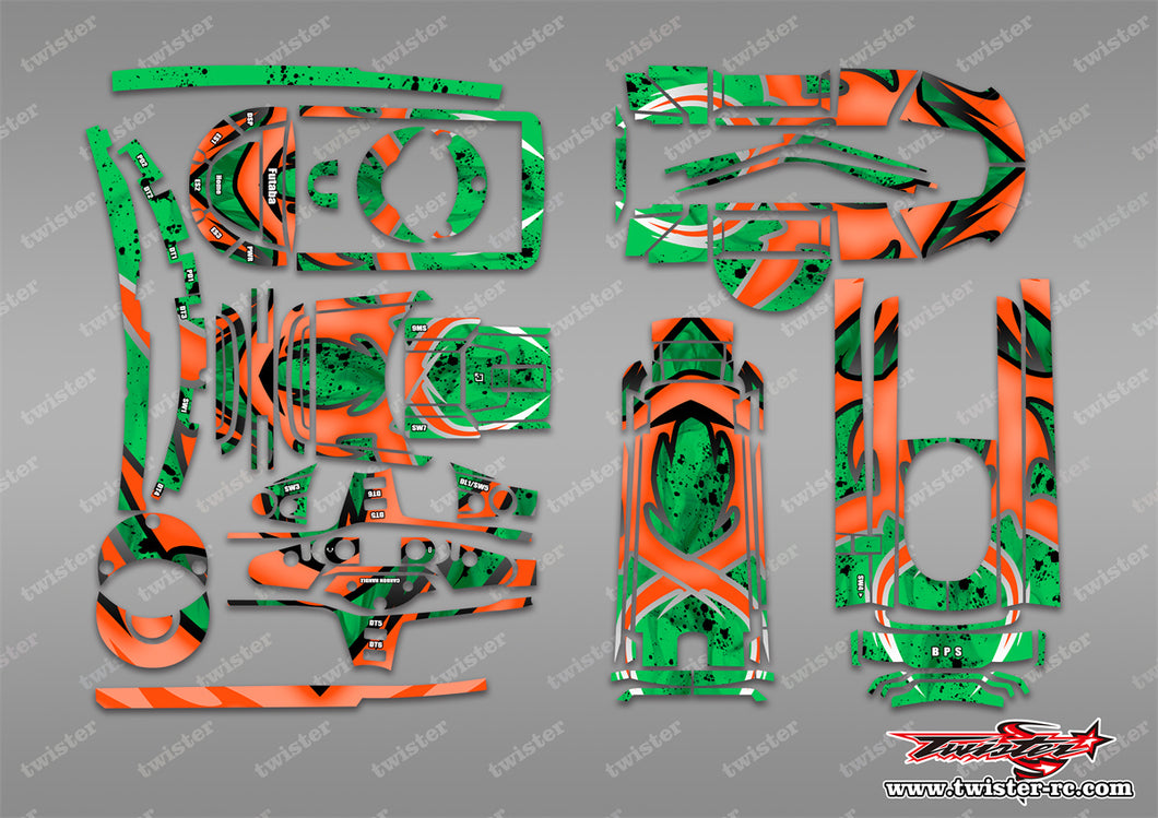 TR-T10PX-MA7 Futaba T10PX Metallic/Optical White Pattern Radio Wrap ( Type A7 ) 4 colors