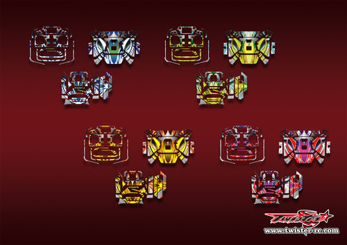 TR-T32MZ WC-MA12   Futaba T32MZ WC  Metallic/Optical White Pattern Wrap ( Type A12 )4 Colors