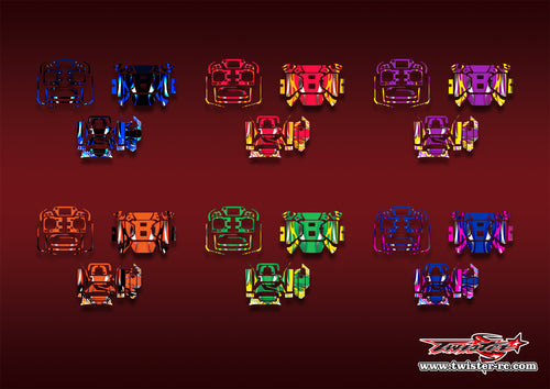 TR-T32MZ WC-MA1    Futaba T32MZ WC  Metallic/Optical White Pattern Wrap ( Type A1 ) 6 Colors