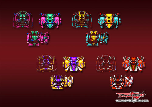 TR-T32MZ WC-MA20   Futaba T32MZ WC Metallochrome/Optical white Wave Pattern Wrap ( Type A20 ) 4 colors