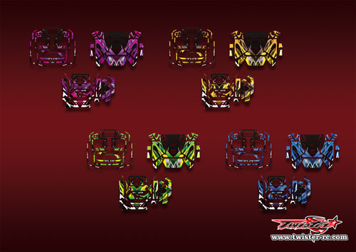 TR-T32MZ WC-MA2  Futaba T32MZ WC  Metallic/Optical White Pattern Wrap ( Type A2 )4 Colors