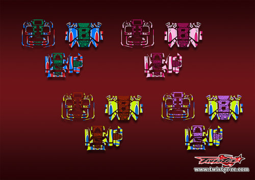 TR-T32MZ WC-MA10  Futaba T32MZ WC  Metallic/Optical White Pattern Wrap ( Type A10 ) 4 Colors