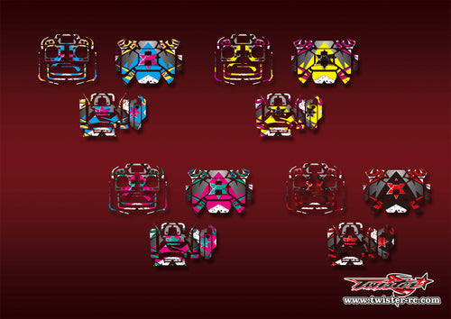 TR-T32MZ WC-MA16   Futaba T32MZ WC Metallic/Optical White Pattern Wrap ( Type A16)4 Colors