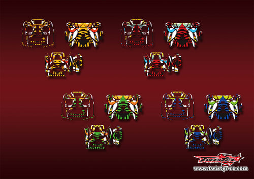 TR-T32MZ WC -MA17  Futaba T32MZ WC Metallic/Optical White Pattern Wrap ( Type A17 )4 Colors