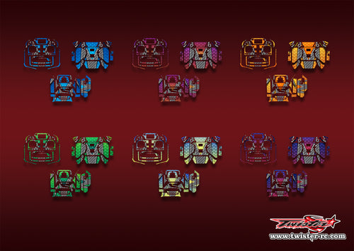 TR-T32MZ WC-MA3  Futaba T32MZ WC Metallic/Optical White Pattern Wrap ( Type A3 ) 6 Colors