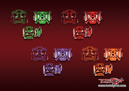 TR-T32MZ WC-MA5  Futaba T32MZ WC  Metallic/Optical White Pattern Wrap ( Type A5 ) 4 Colors