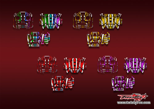 TR-T32MZ WC-MA8   Futaba T32MZ WC Metallic/Optical White Pattern Wrap ( Type A8 ) 4 colors