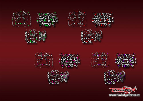 TR-T32MZ WC-MT1    Futaba T32MZ WC Optical White Pattern Wrap ( Type MT1 )4 Colors