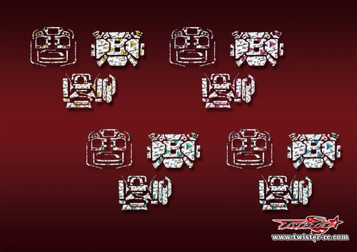 TR-T32MZ WC-MT2  Futaba T32MZ WC  Optical White Pattern Wrap ( Type MT2 )4 Colors