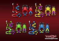 TR-T3PV-MA23    Futaba T3PV Metallic/Optical White Pattern Wrap ( Type A23 ) 4 Colors