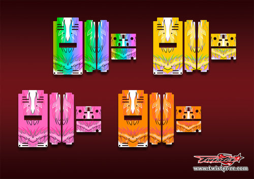 TR-TB-MA11 T-Work's Off Road Starter Box Metallochrome Wave  Pattern Wrap ( Type A11 ) 4 Colors