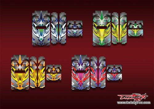TR-TB-MA12 T-Work's Off Road Starter Box Metallic/Optical White Pattern Wrap ( Type A12 )4 Colors