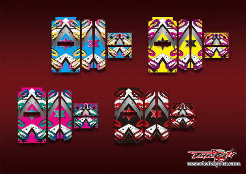 TR-TB-MA16 T-Work's Off Road Starter Box Metallic/Optical White Pattern Wrap ( Type A16)4 Colors