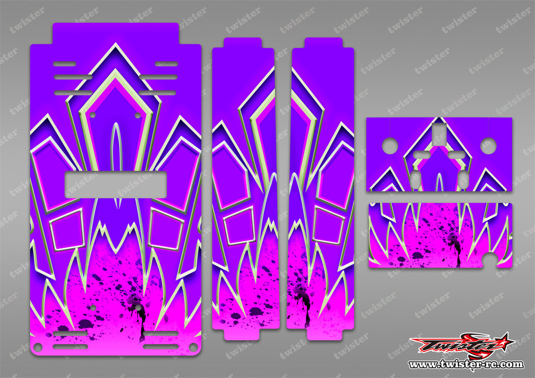 TR-TB-MA18 T-Work's Off Road Starter Box Metallic/Optical White Pattern Wrap ( Type A18 )4 Colors